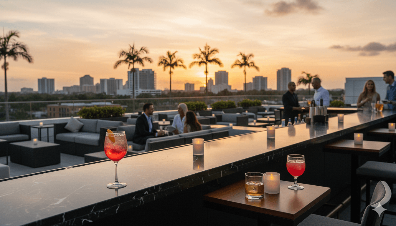 RH Rooftop Restaurant — elegant rooftop dining in West Palm Beach